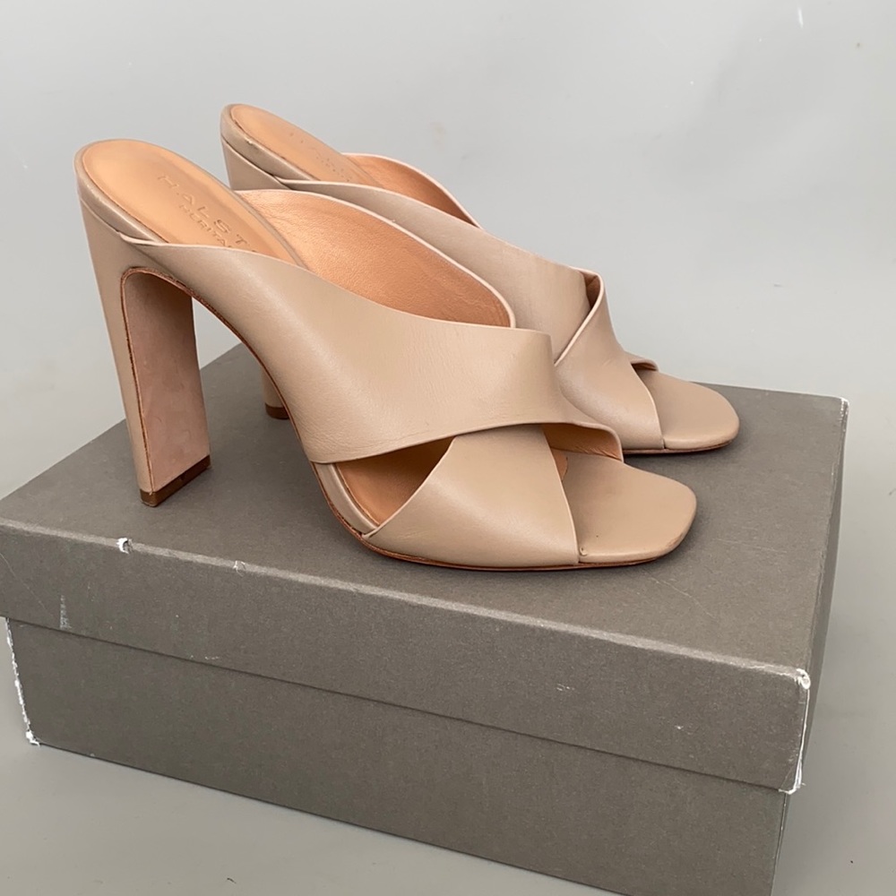 Halston Mule Heeled Sandals